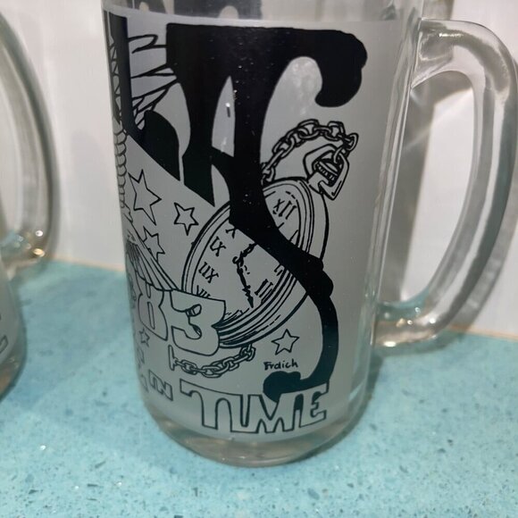 Krewe of Aquila Beer Mug Set of 4 Orleans 1983 Collectible Danny Frolich - Picture 8 of 8
